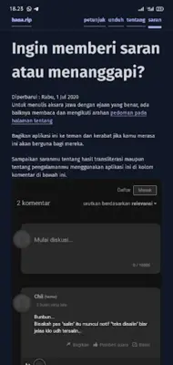 Hana - Teks ke aksara Jawa android App screenshot 2